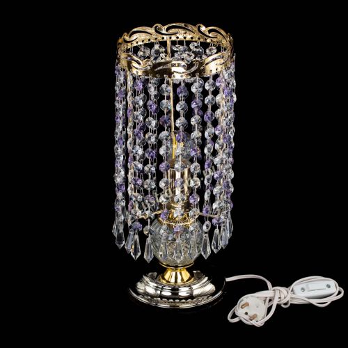 Настольная лампа Диана Карандаш фиолетовая в Магнитогорске Гусь Хрустальный