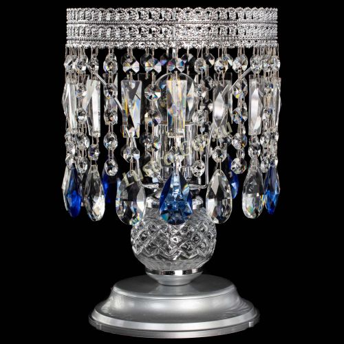 Настольная лампа Флоренция №1 синяя в Магнитогорске Гусь Хрустальный