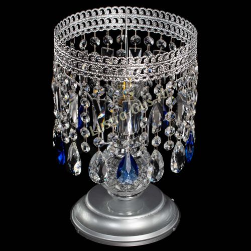 Настольная лампа Флоренция №1 синяя в Магнитогорске Гусь Хрустальный