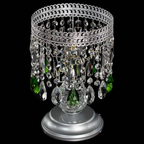 Настольная лампа Флоренция №1 зеленая в Магнитогорске Гусь Хрустальный