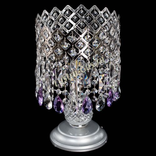 Настольная лампа Корона №1 фиолетовая в Магнитогорске Гусь Хрустальный