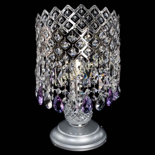 Настольная лампа Корона №1 фиолетовая в Магнитогорске Гусь Хрустальный