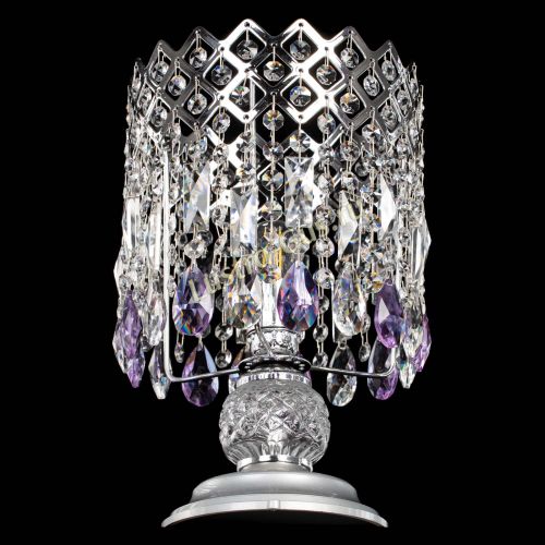 Настольная лампа Корона №1 фиолетовая в Магнитогорске Гусь Хрустальный