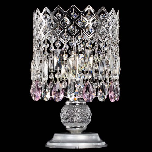 Настольная лампа Корона №1 розовая в Магнитогорске Гусь Хрустальный
