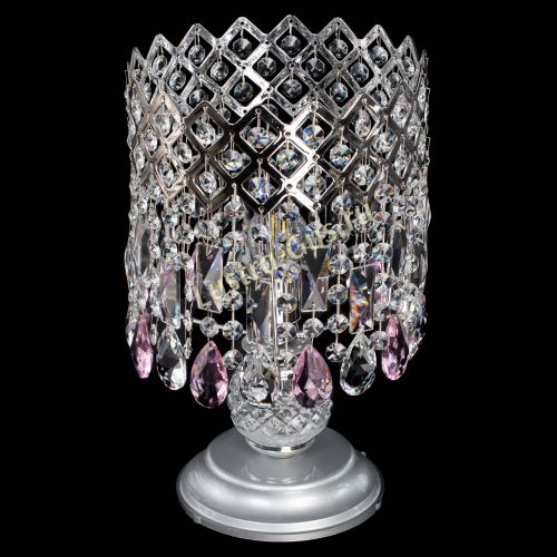 Настольная лампа Корона №1 розовая в Магнитогорске Гусь Хрустальный