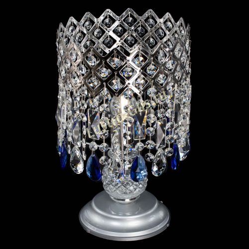Настольная лампа Корона №1 синяя в Магнитогорске Гусь Хрустальный