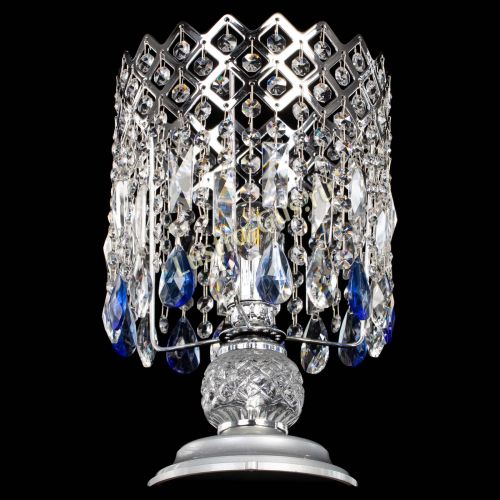 Настольная лампа Корона №1 синяя в Магнитогорске Гусь Хрустальный