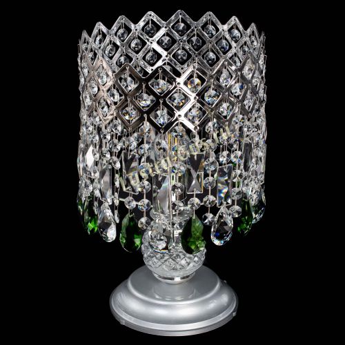 Настольная лампа Корона №1 зеленая в Магнитогорске Гусь Хрустальный