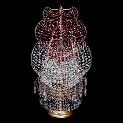 Настольная лампа Корвет № 2 Венеция красный в Магнитогорске Гусь Хрустальный