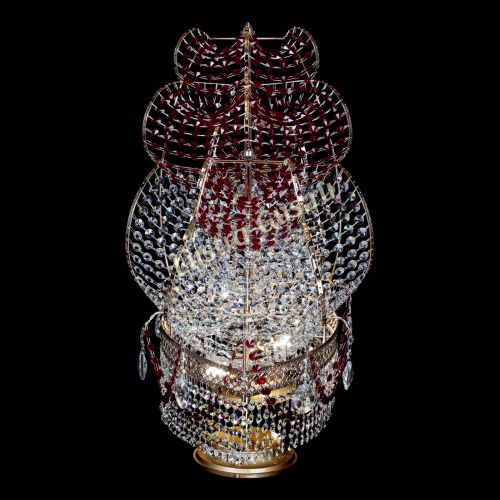 Настольная лампа Корвет № 2 Венеция красный в Магнитогорске Гусь Хрустальный