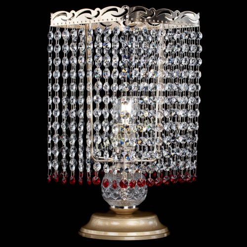 Настольная лампа Квадрат оптикон №1 красная в Магнитогорске Гусь Хрустальный