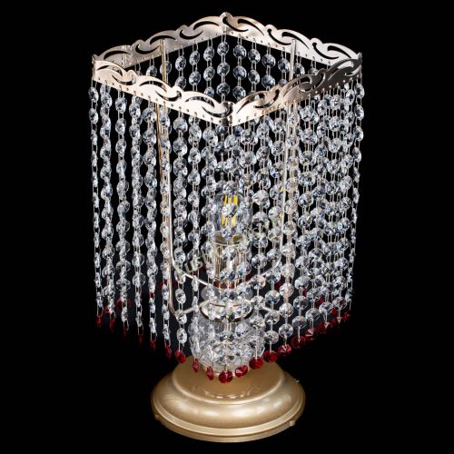 Настольная лампа Квадрат оптикон №1 красная в Магнитогорске Гусь Хрустальный