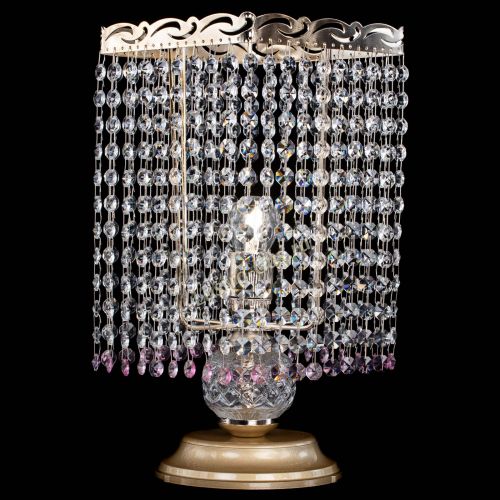 Настольная лампа Квадрат оптикон №1 розовая в Магнитогорске Гусь Хрустальный