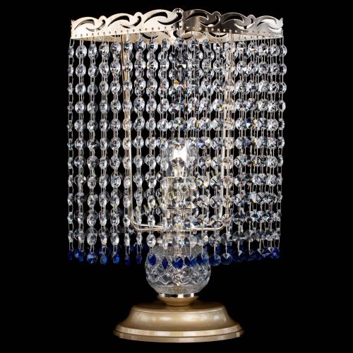 Настольная лампа Квадрат оптикон №1 синяя в Магнитогорске Гусь Хрустальный