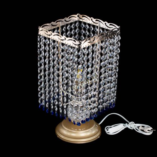 Настольная лампа Квадрат оптикон №1 синяя в Магнитогорске Гусь Хрустальный