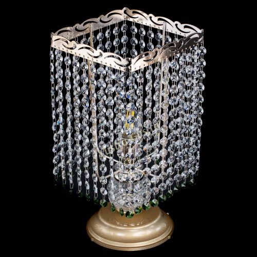 Настольная лампа Квадрат оптикон №1 зеленая в Магнитогорске Гусь Хрустальный