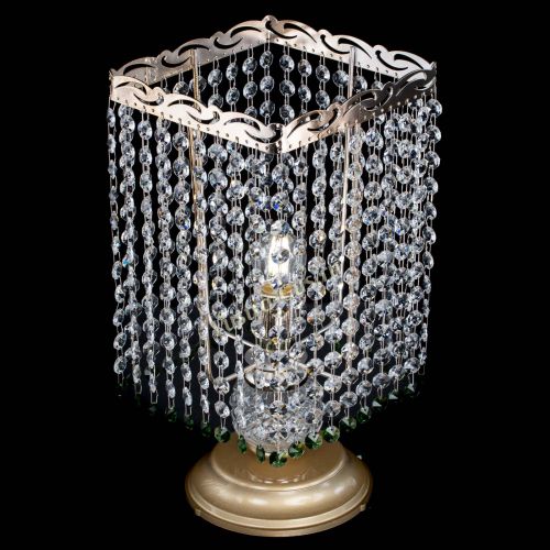 Настольная лампа Квадрат оптикон №1 зеленая в Магнитогорске Гусь Хрустальный