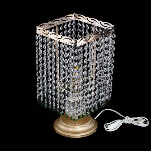 Настольная лампа Квадрат оптикон №1 зеленая в Магнитогорске Гусь Хрустальный