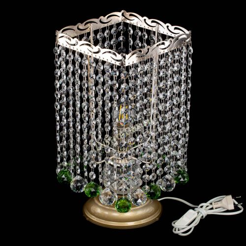 Настольная лампа Квадрат шар зеленая в Магнитогорске Гусь Хрустальный