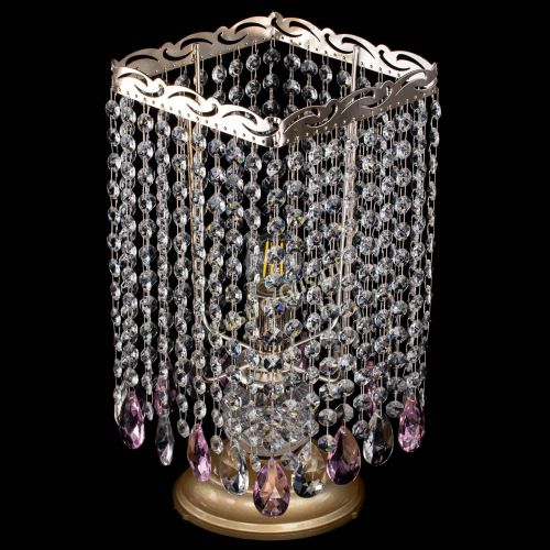 Настольная лампа Квадрат журавлик розовая в Магнитогорске Гусь Хрустальный