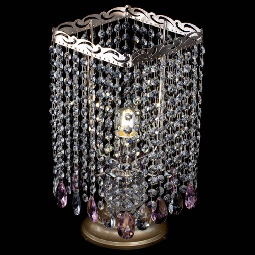 Настольная лампа Квадрат журавлик розовая в Магнитогорске Гусь Хрустальный