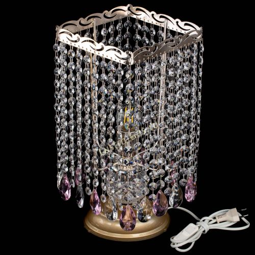 Настольная лампа Квадрат журавлик розовая в Магнитогорске Гусь Хрустальный