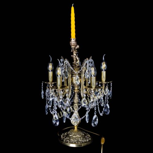 Бронзовая настольная лампа Луиза №5/2 баден в Магнитогорске Гусь Хрустальный