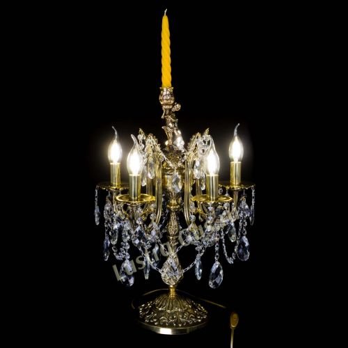 Бронзовая настольная лампа Луиза №5/2 баден в Магнитогорске Гусь Хрустальный