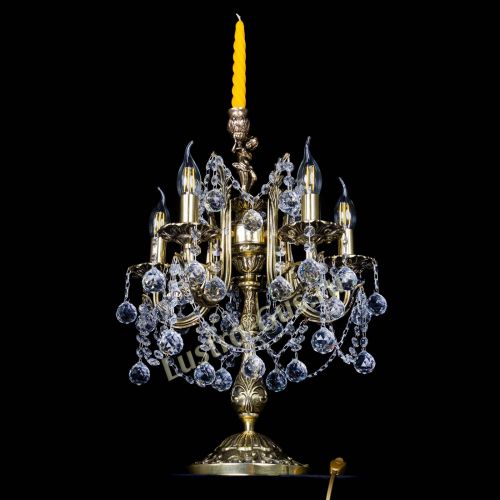 Бронзовая настольная лампа Луиза №5/2 шар в Магнитогорске Гусь Хрустальный