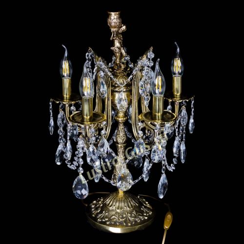 Бронзовая настольная лампа Луиза №5/2 журавлик в Магнитогорске Гусь Хрустальный