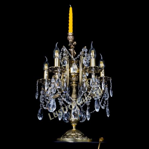 Бронзовая настольная лампа Луиза №5/2 журавлик в Магнитогорске Гусь Хрустальный