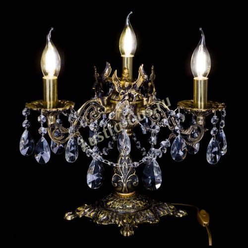 Бронзовая настольная лампа Муза №3 лучик в Магнитогорске Гусь Хрустальный