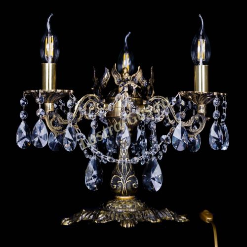 Бронзовая настольная лампа Муза №3 лучик в Магнитогорске Гусь Хрустальный