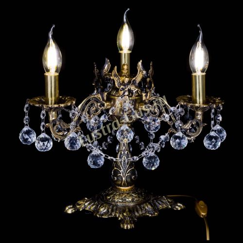 Бронзовая настольная лампа Муза №3 шар в Магнитогорске Гусь Хрустальный