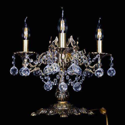 Бронзовая настольная лампа Муза №3 шар в Магнитогорске Гусь Хрустальный