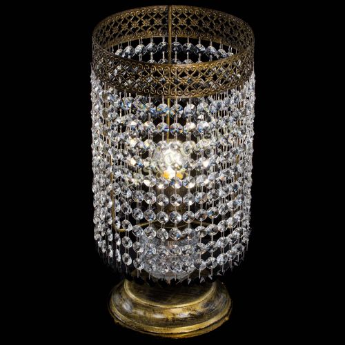 Настольная лампа Венеция оптикон №1 бронза черная в Магнитогорске Гусь Хрустальный