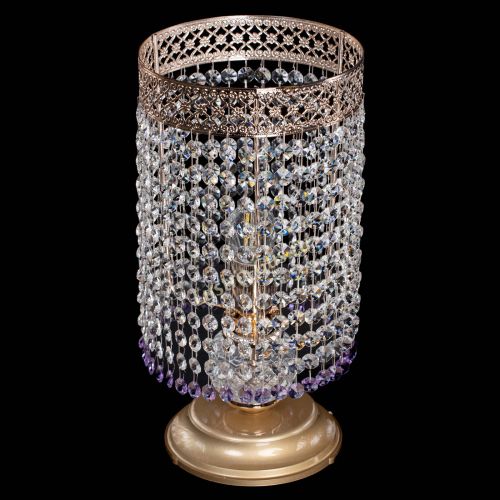 Настольная лампа Венеция оптикон №1 фиолетовая в Магнитогорске Гусь Хрустальный