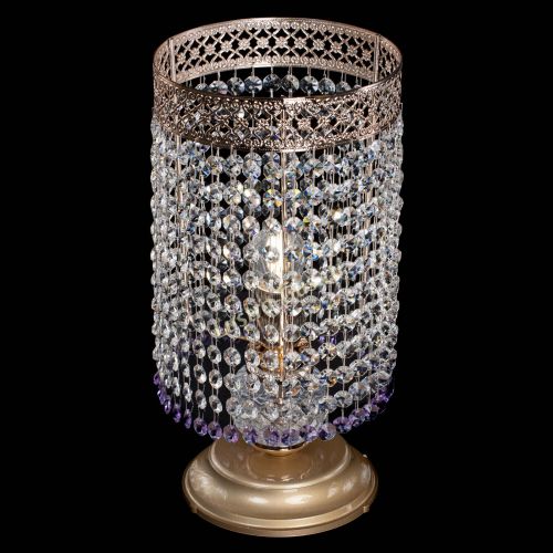 Настольная лампа Венеция оптикон №1 фиолетовая в Магнитогорске Гусь Хрустальный