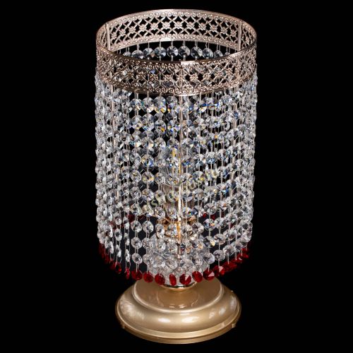 Настольная лампа Венеция оптикон №1 красная в Магнитогорске Гусь Хрустальный