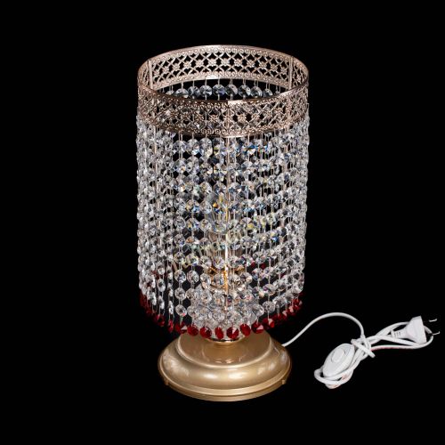 Настольная лампа Венеция оптикон №1 красная в Магнитогорске Гусь Хрустальный