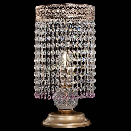 Настольная лампа Венеция оптикон №1 розовая в Магнитогорске Гусь Хрустальный