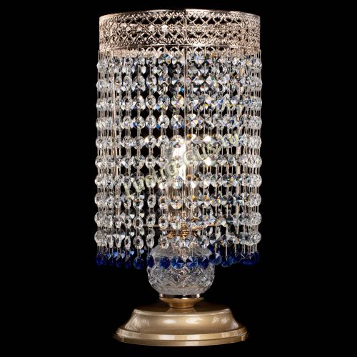 Настольная лампа Венеция оптикон №1 синяя в Магнитогорске Гусь Хрустальный