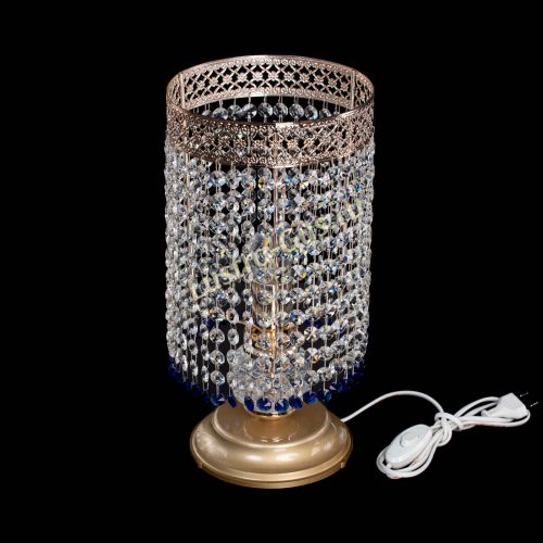 Настольная лампа Венеция оптикон №1 синяя в Магнитогорске Гусь Хрустальный