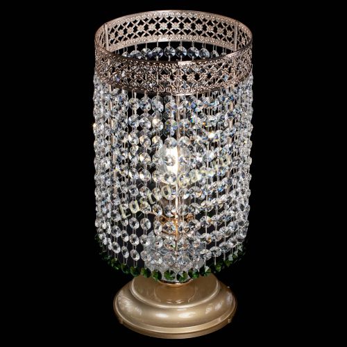 Настольная лампа Венеция оптикон №1 зеленая в Магнитогорске Гусь Хрустальный