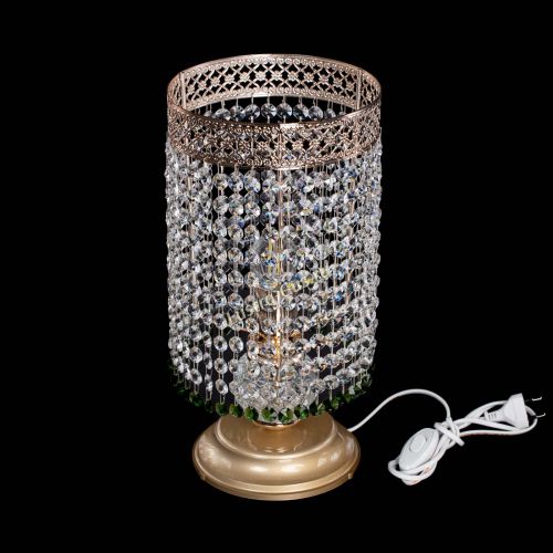 Настольная лампа Венеция оптикон №1 зеленая в Магнитогорске Гусь Хрустальный