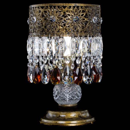 Настольная лампа Восток с пластинками под бронзу Чайная в Магнитогорске Гусь Хрустальный