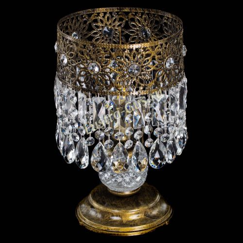 Настольная лампа Восток с пластинками под бронзу в Магнитогорске Гусь Хрустальный