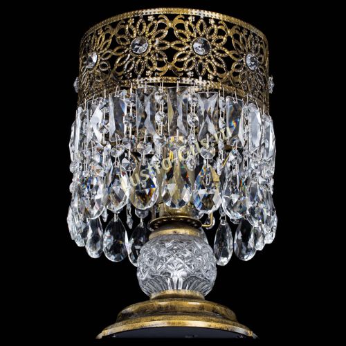 Настольная лампа Восток с пластинками под бронзу в Магнитогорске Гусь Хрустальный