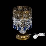 Настольная лампа Восток с пластинками под бронзу Синяя в Магнитогорске Настольная лампа Восток с пластинками под бронзу Синяя в Магнитогорске