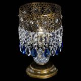 Настольная лампа Восток с пластинками под бронзу Синяя в Магнитогорске Настольная лампа Восток с пластинками под бронзу Синяя в Магнитогорске